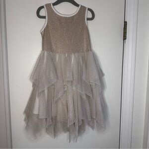 Marmellata Classics Gold Glitter‎ Party Dress | Girls Size 4 | Tulle Skirt
